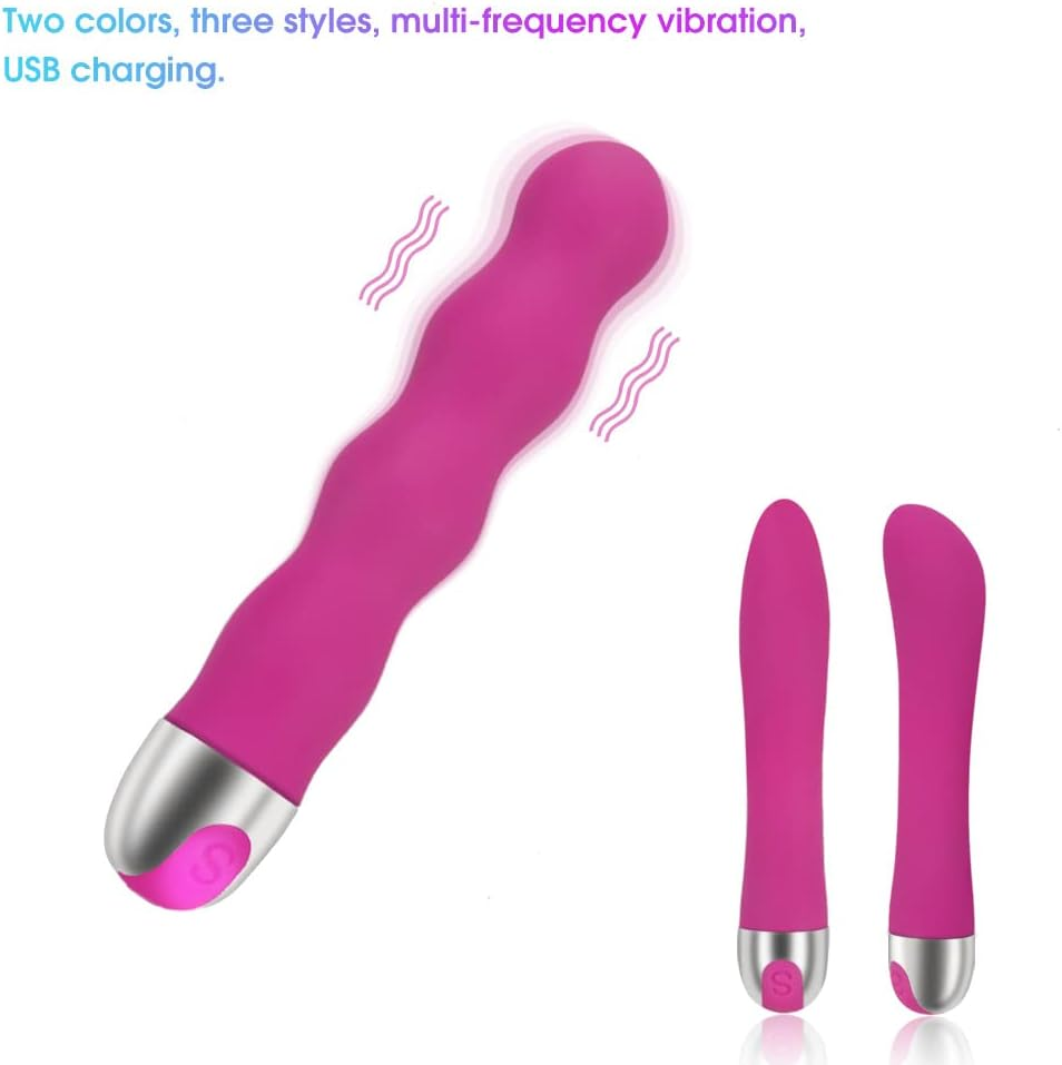 Handheld Portable Quiet 10 Speeds Personal Bullet Massage Rod Powerful Mini Stick Portable Silicone Massage Ball for Women Pleasure, Electric Strong Shock Bullet Setting for Relax, C image number 3