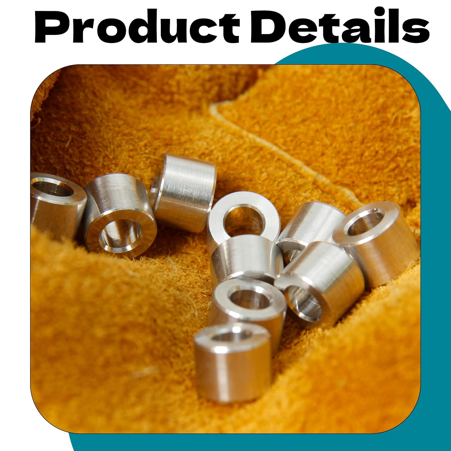 10Pcs M4 Aluminum Spacers, Metal Spacer Aluminum round 4.2Mm ID X 8Mm OD X6Mm L Thickness Screw Standoff for M4Screw Bolts Silver image number 2