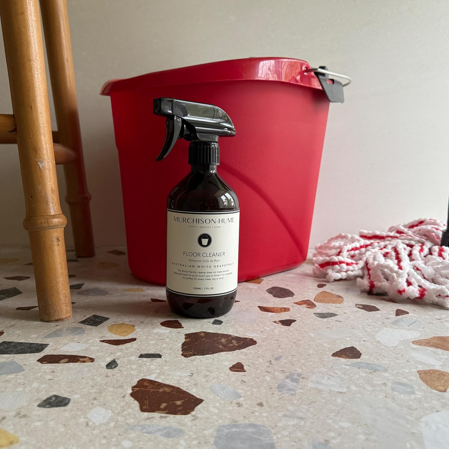 Murchison-Hume Floor Cleaner - Vegan, Plant-Based, and Biodegradable Formula, Safe for Household Floors, 500Ml Refillable Spray Bottle (Australian White Grapefruit) image number 3