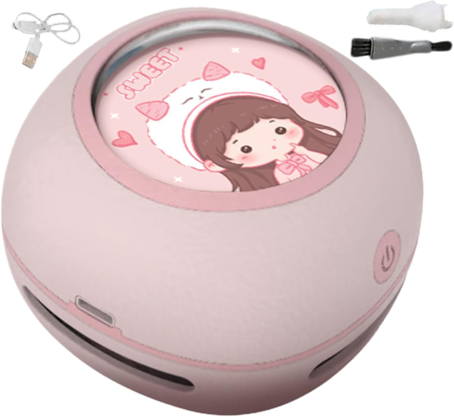 Desk Vacuum Cleaner, Small Table Duster, Portable High Suction Device, 3.15X3.15X2.76 Inches, Compact Cleaning Tool, Ideal for Home, Travel, School, Vanity, Kitchen image number 5