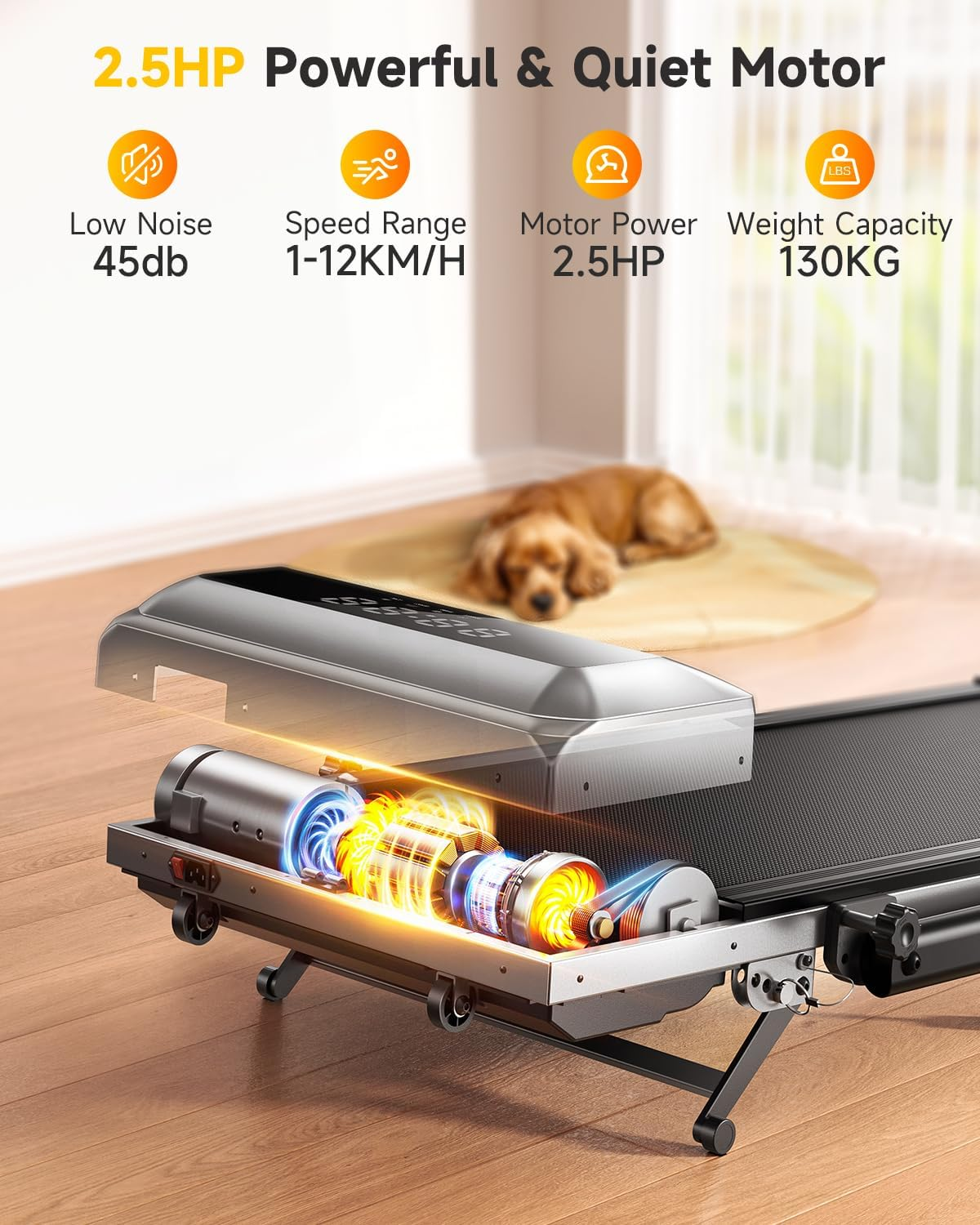 TOPUTURE Walking Pad Treadmill with 12% Incline, 6 in 1 Folding Treadmill with Adjustable Handle Bar for Home/Office, under Desk Treadmills Portable Walking Pad with App, Mute, Remote image number 4