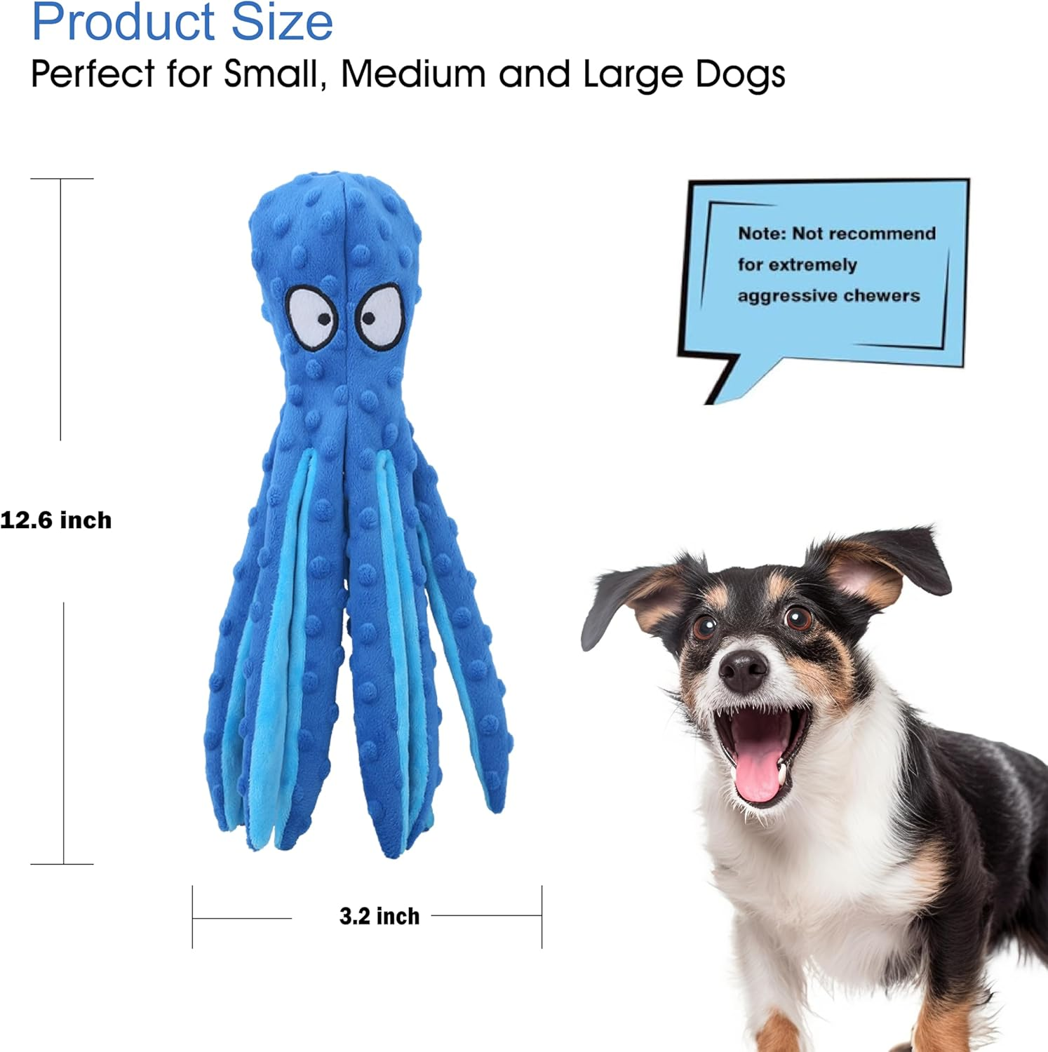 CPYOSN Squeaky Dog Toys, No Stuffing Crinkle Plush Chew Toys for Puppy Teething, Durable Interactive Soft Dog Toys for Small, Medium and Large Dogs image number 2