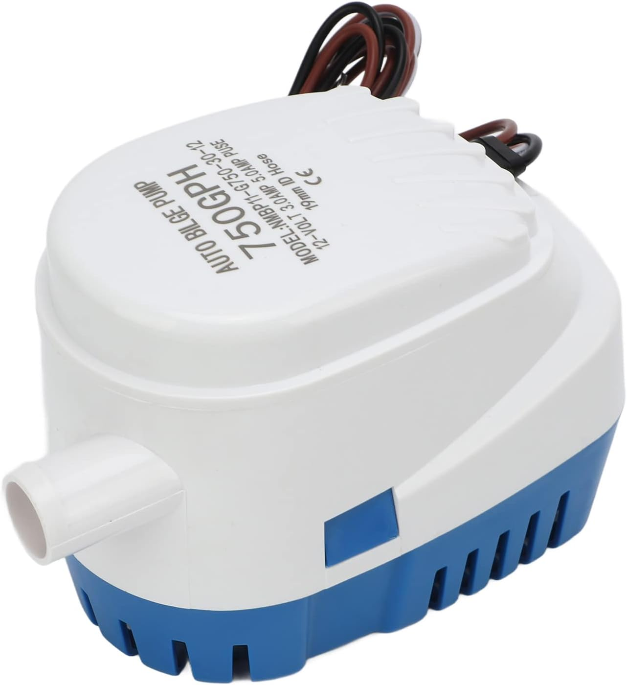 Boat Blige Water Pump, High Efficiency 12V 19Mm ID Good Sealing Automatic Submersible Electric Bilge Pump for Boats, Rvs, Caravans image number 1