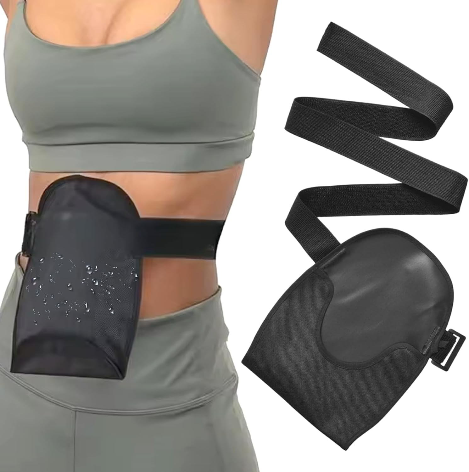 Ostomy Bag Covers with Adjustable Belt Waterproof Colostomy Bag Covers Washable for Men and Women Ileostomy-