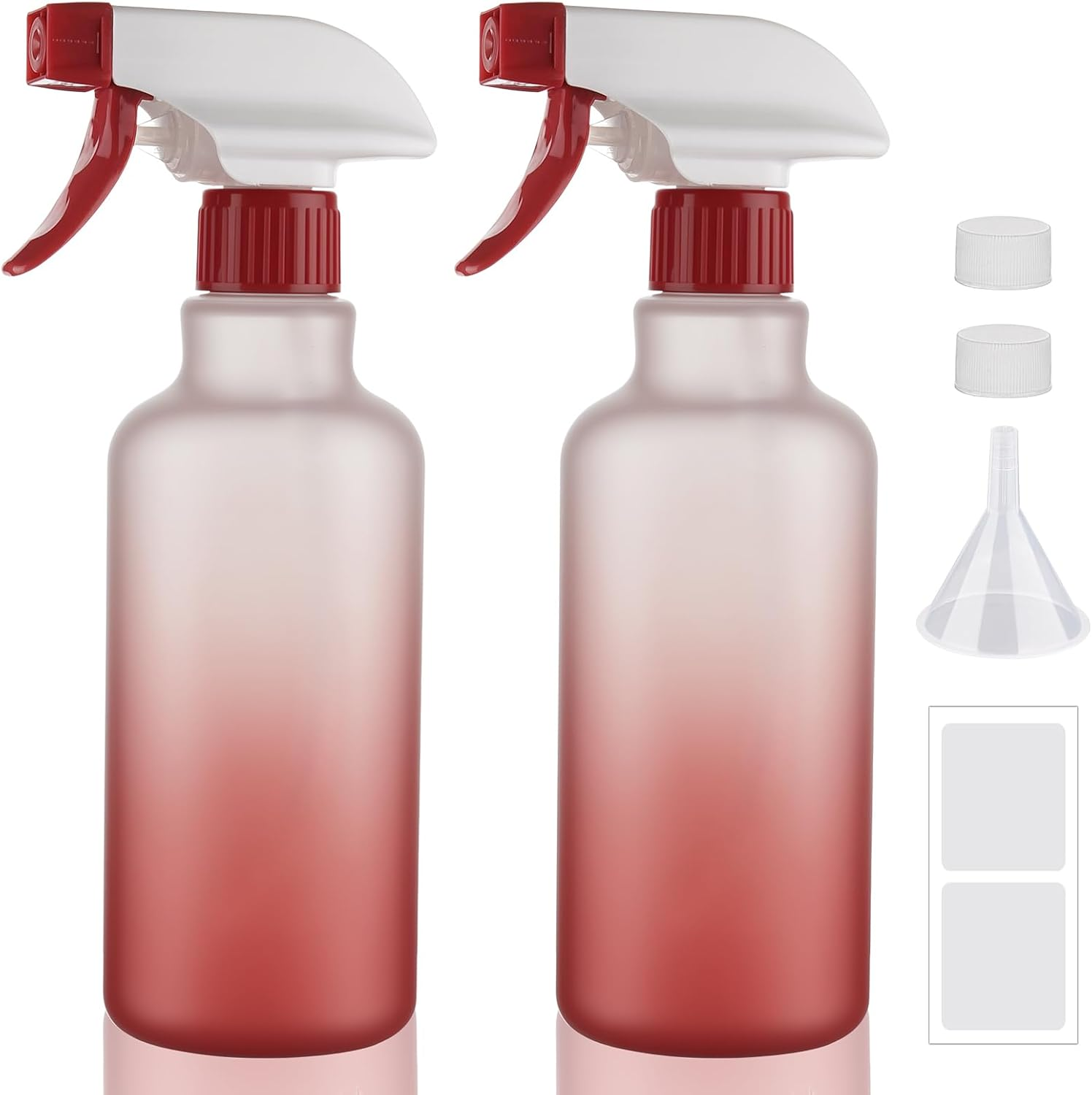 Plastic Spray Bottle 16.9Oz Empty Spray Bottles Refillable Container Trigger Sprayer for Cleaning Solutions, Water, Plants, Pet, Essential Oils, Hair, 2 Pack (Gradient) - Black image number 5