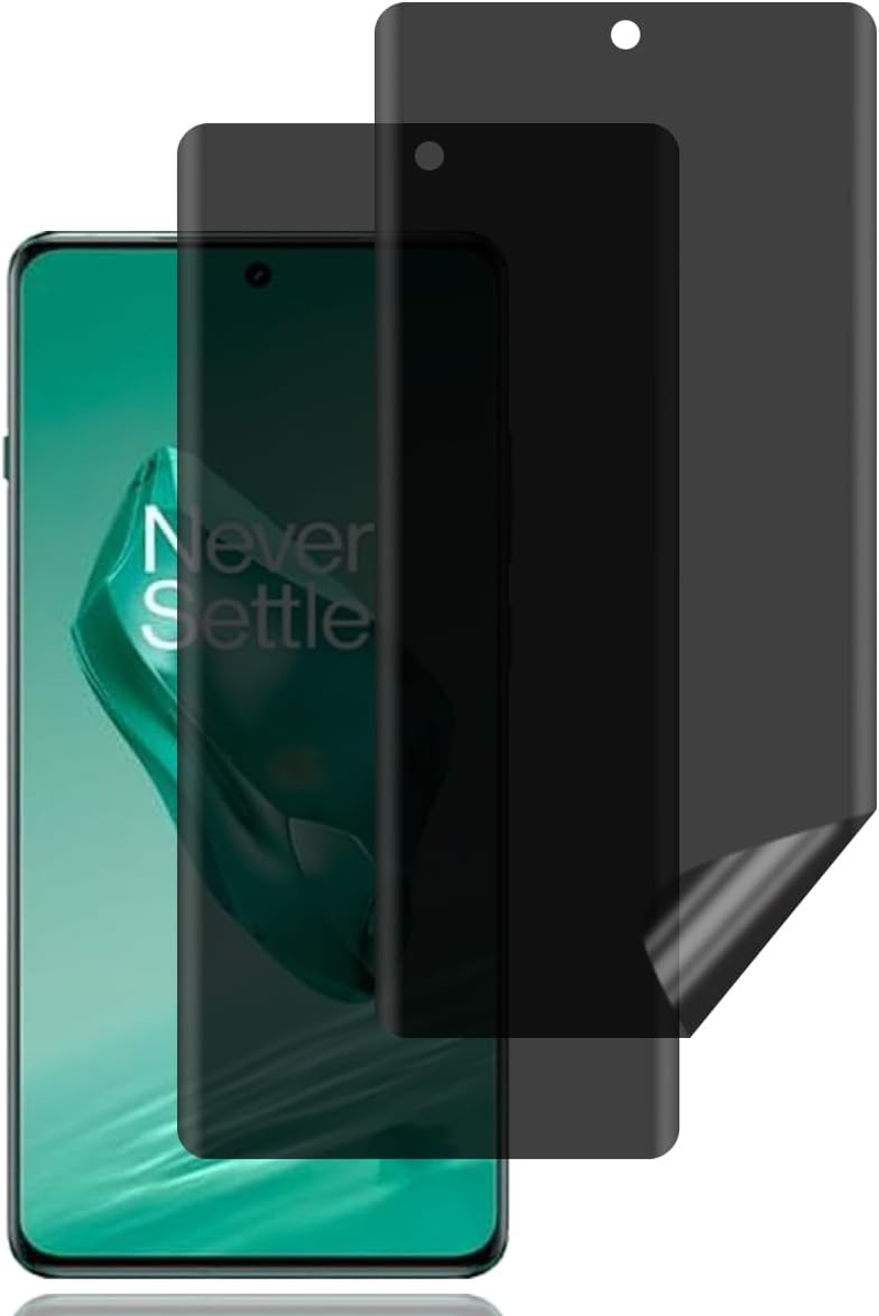 Privacy Screen Protector for Oneplus 12 5G [2 Pack], anti Spy Screen Protector, anti Scratch, Easy Installation, anti Fingerprint, Bubble-Free, TPU Film Anti-Spy Protective Film for Oneplus 12