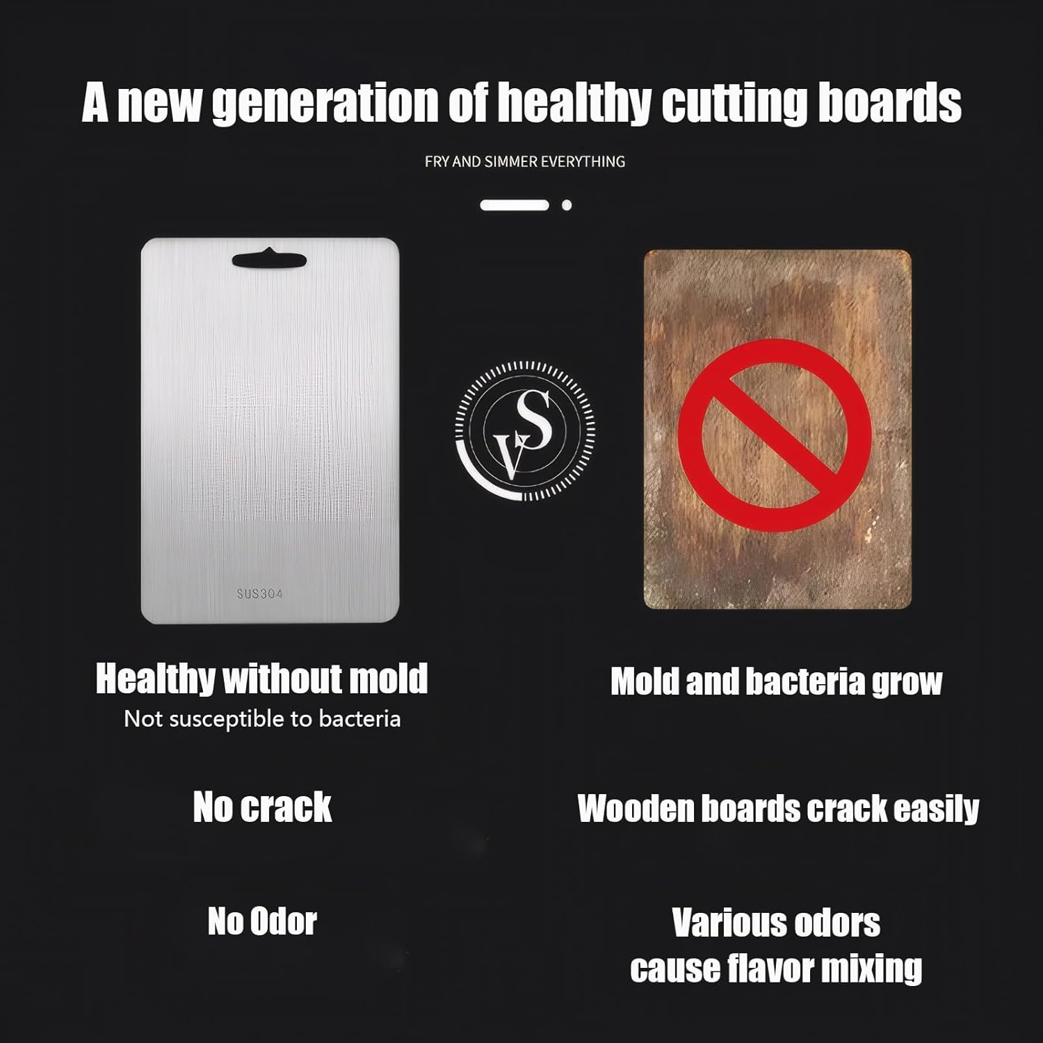 Stainless Steel Cutting Board - a Durable and Sleek Cutting Board,Ultra-Durable, Eco-Friendly, and Stylish Kitchen Essential for Effortless Food Prep (4Pcs) image number 5