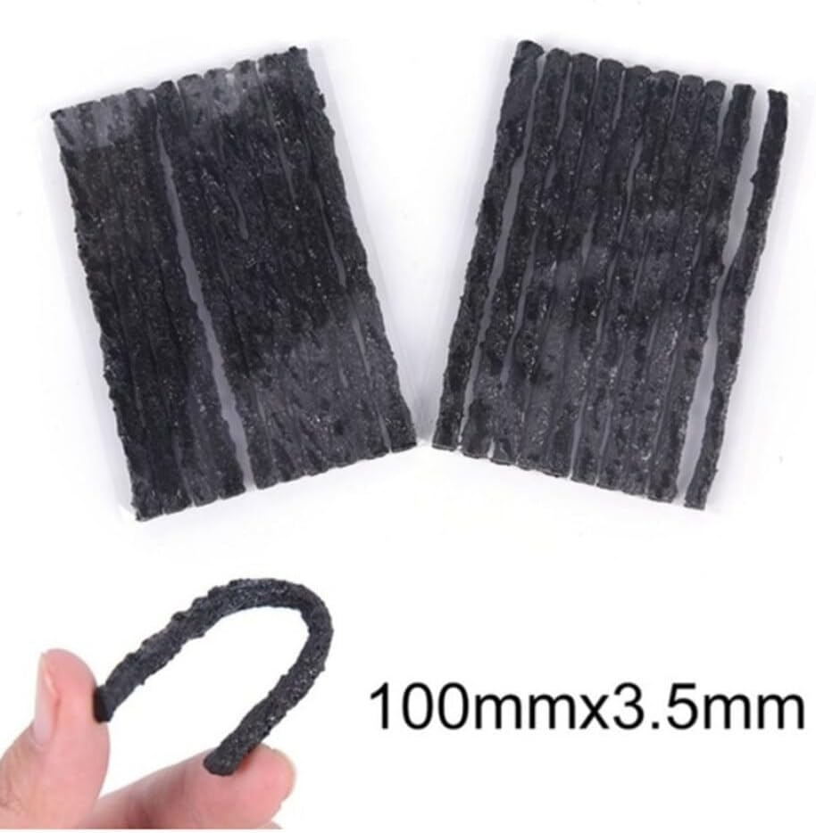 Veemoon 100Pcs Car Tubeless Seal Strip Black Tire Repair Tool for Automotive Vacuum Wheels Flexible Essential for Emergency Puncture Fixes Suitable for Multiple Uses image number 2