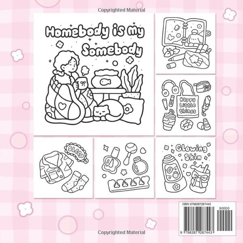 Self-Care: Relaxing Coloring Book for Girls and Adults with Cute and Easy Illustrations image number 1