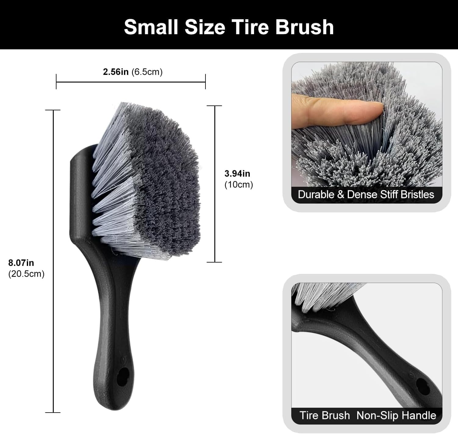 8PCS Car Wheel Tire Brush Kit, Tire Wheel Soft-Bristled Rim Cleaner Brush, Soft-Bristled Rim,Microfiber Bendable Shine Applicator Pad, Car Detailing Brushes Supplies Kit image number 5