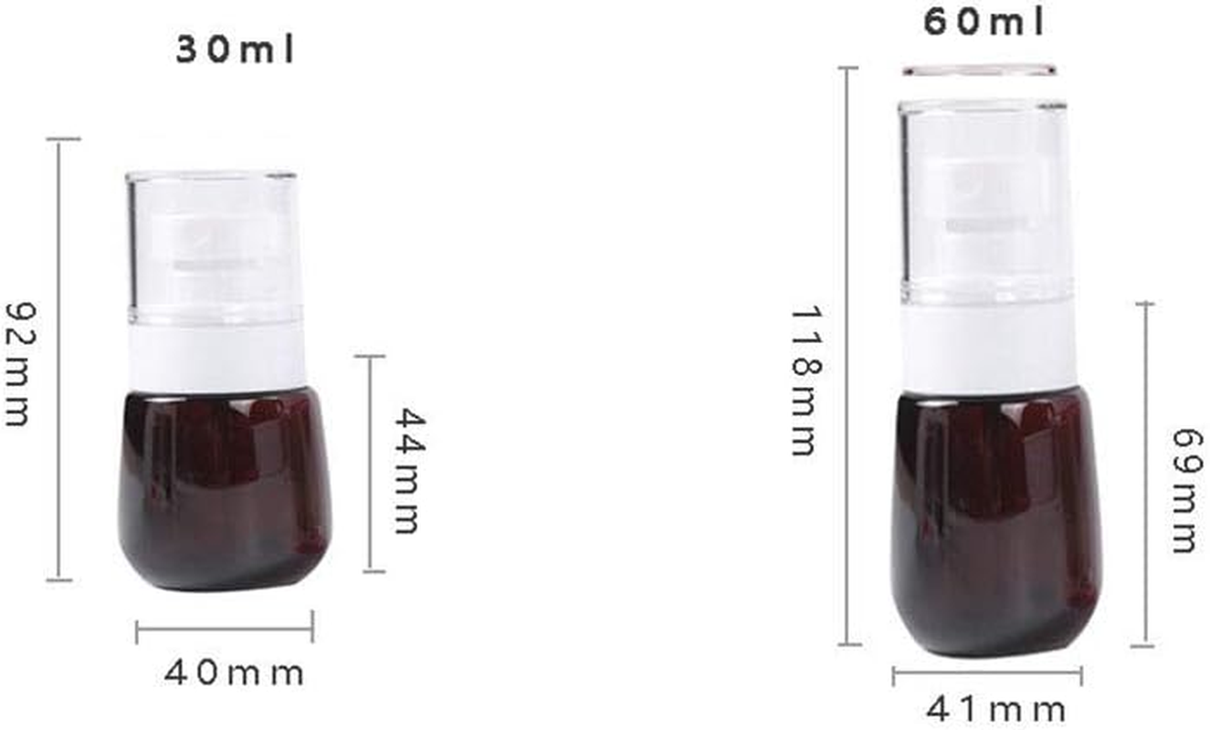 Lihaer Spray Bottles Empty Plastic Fine Mist Travel Atomiser Water Spray Bottles Set Clear Container Mini Portable Squirter for Cleaning/Home/Travel/Perfume/Cosmetic - 5 Pcs Brown 2# 60Ml image number 1