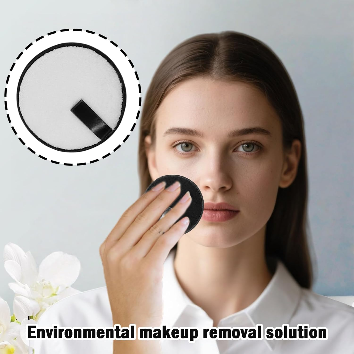 Rylaxzon Reusable Makeup Remover Pads, Face Halo Microfiber Cotton Rounds, Eco-Friendly, Gentle & Effective Face Cloths, Reusable Makeup Remover Pads (6Pcs) image number 1