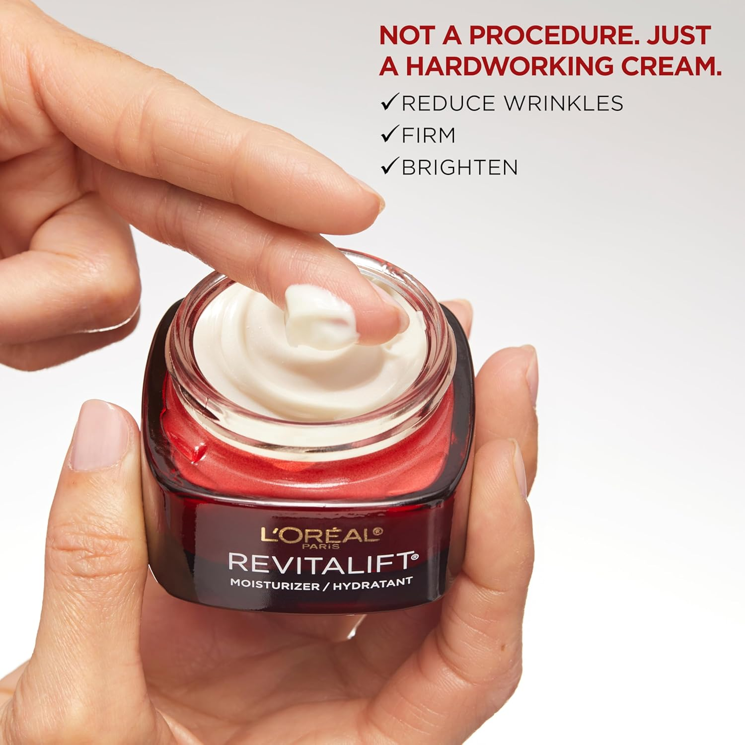 L&rsquo;Oreal Paris Skincare Revitalift Triple Power Fragrance-Free Face Moisturizer with Pro Retinol, Hyaluronic Acid & Vitamin C, Reduce Wrinkles, Firm and Brighten Skin, 2.55 Oz image number 6