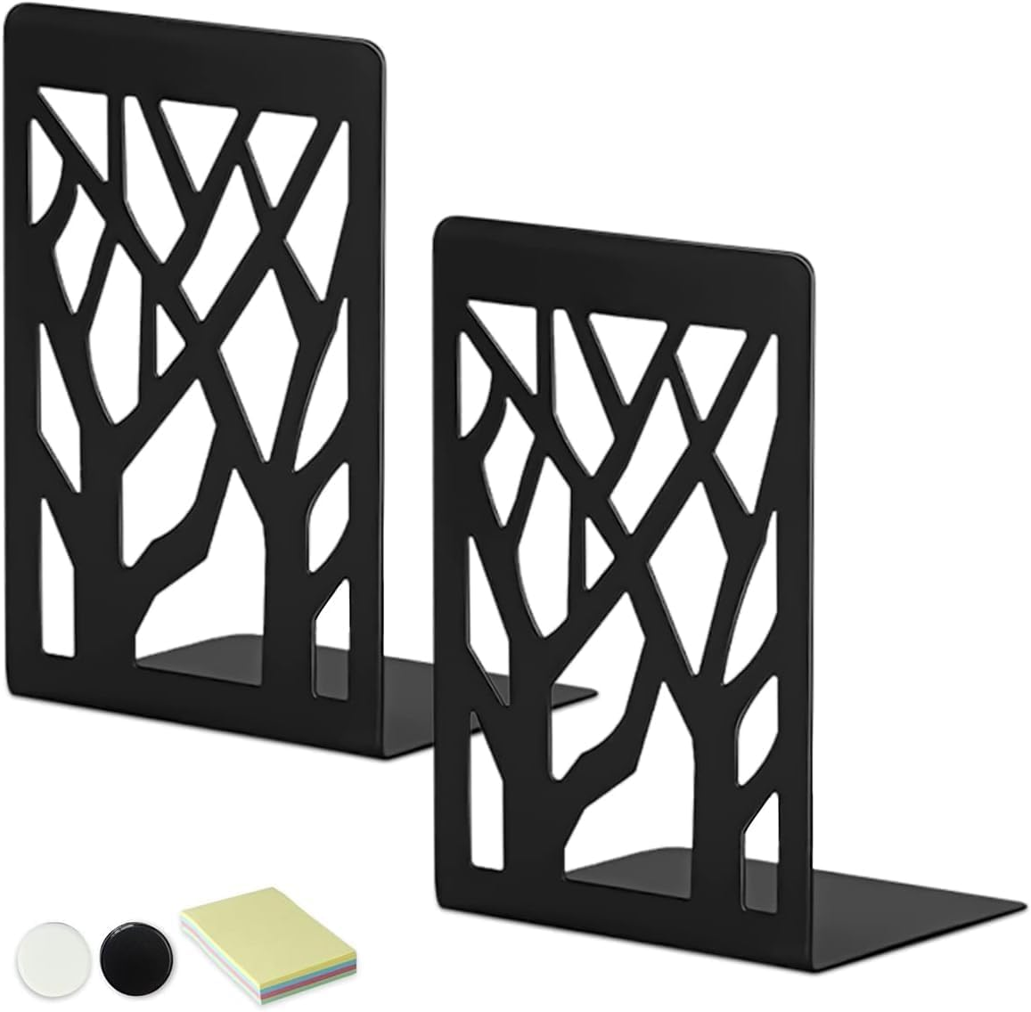 DARUITE Book Ends for Shelves Bookends Metal Book End Decorative Bookend Book Stopper Book-Ends Book Holders for School Home Office Library Black 1 Pairs 120 X 90 X 165 Mm image number 3