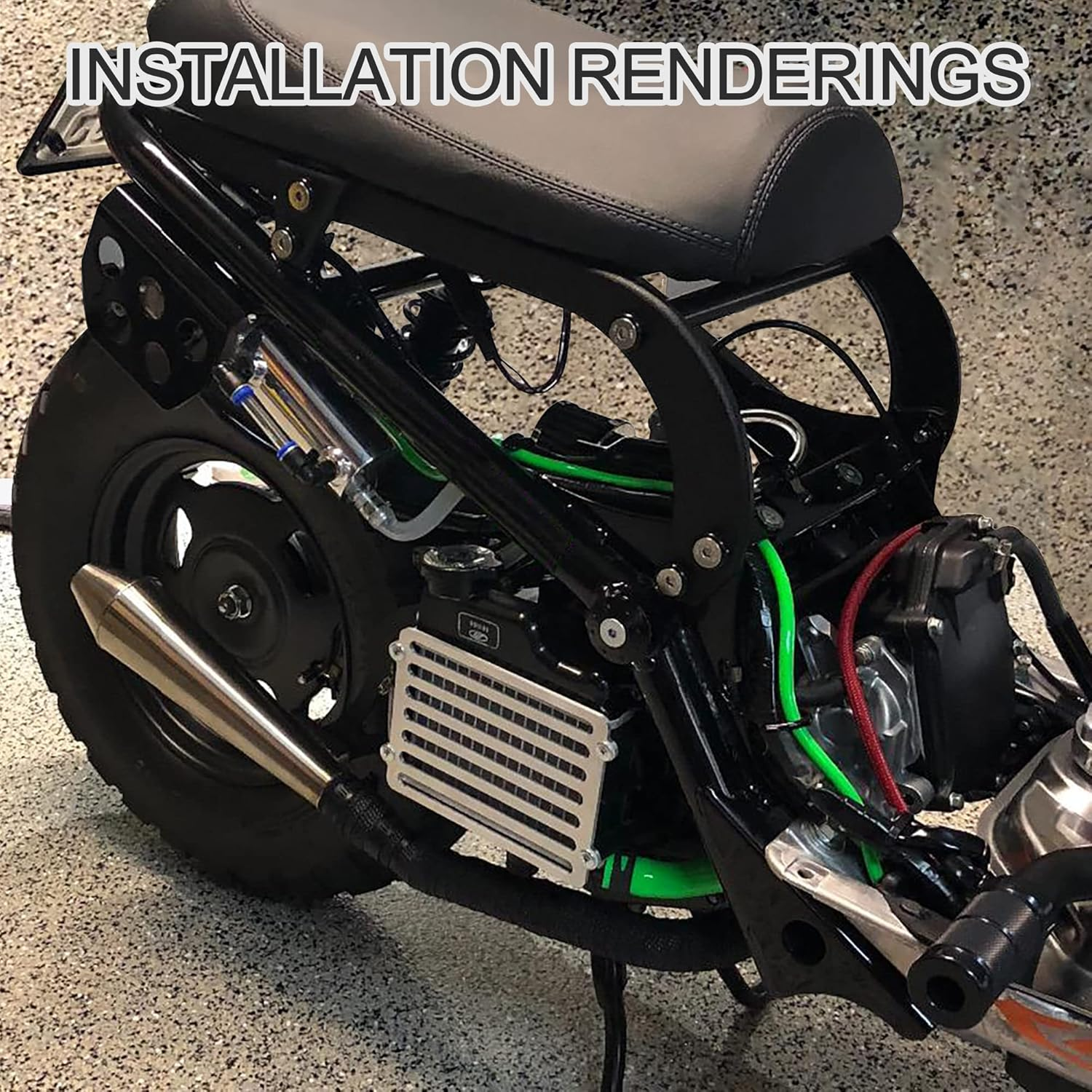 GOOFIT Gas Filter with 4Mm Inner Diameter Fuel Hose for Universal Motorcycle Dirt Bike (Green) image number 3