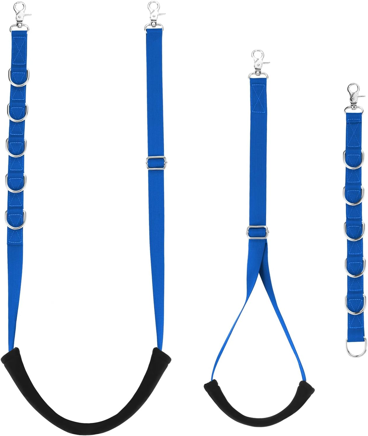 Dog Grooming Belly Straps Belly Band & Loop Extension Set - Adjustable & Comfortable Grooming Tools for Pet Grooming Tables Arms and All Dog Breeds (Gray)