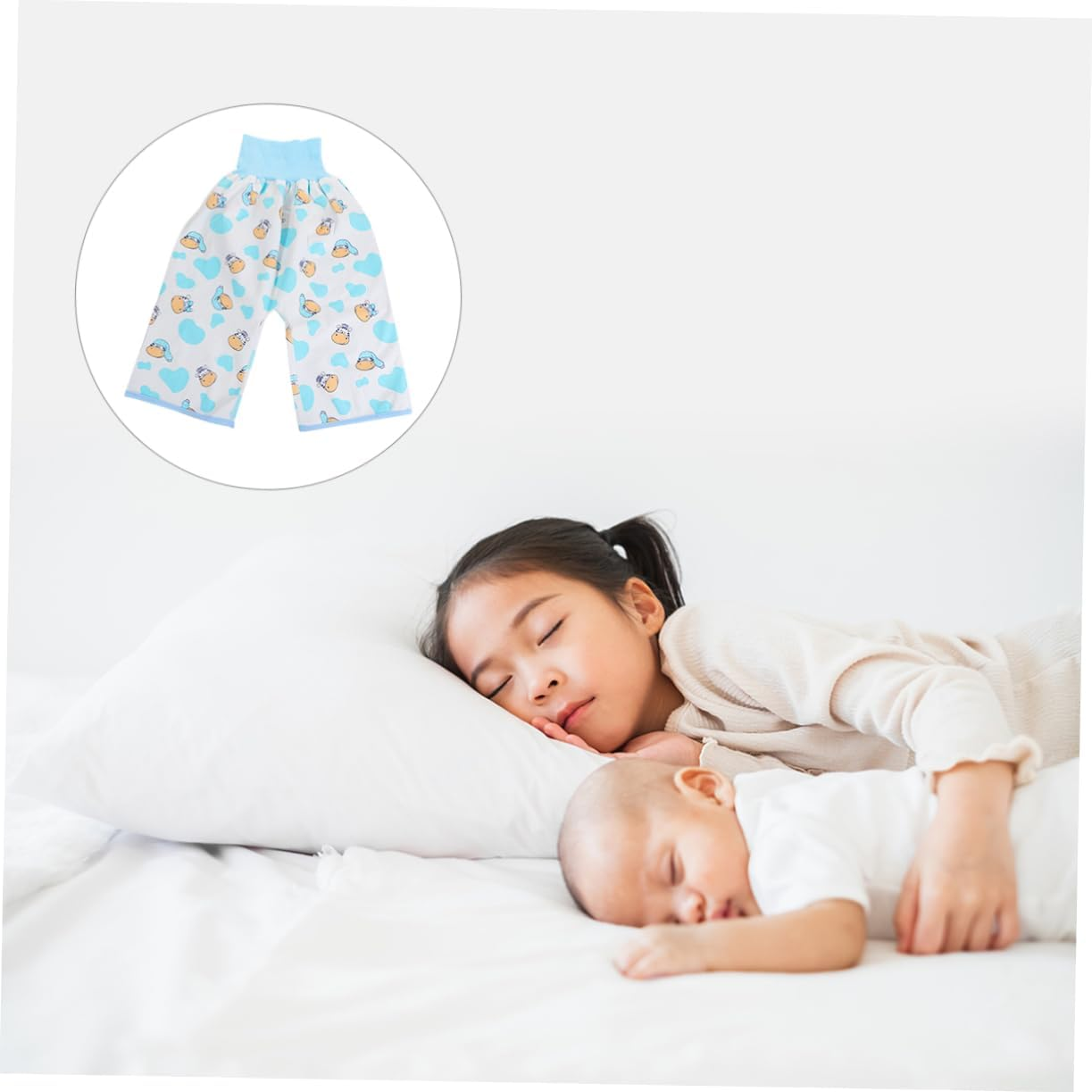 Leakproof Diaper Pants for Boys Girls High Waist Underwear Washable Nappies Cartoon Patterns image number 3