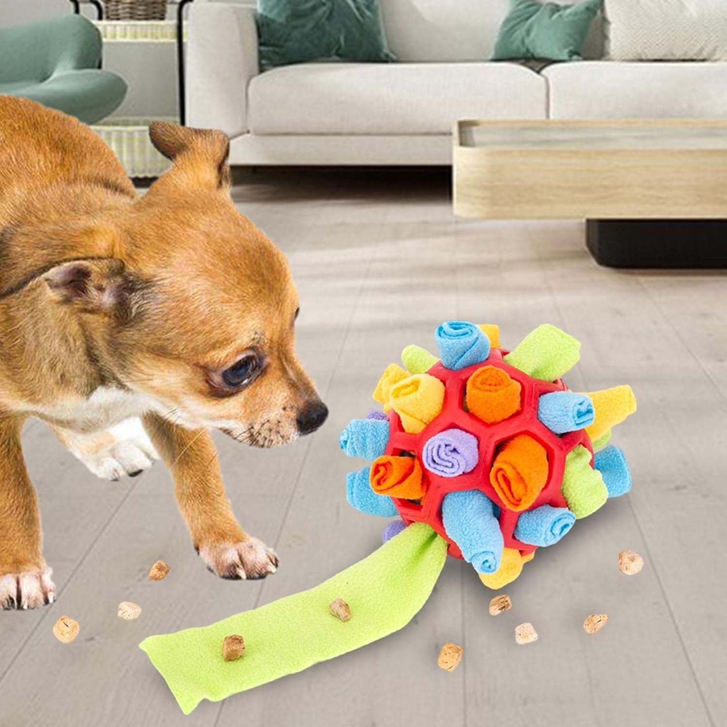 Baoblaze Snuffle Ball Dog Treat Dispenser, Dog Puzzle Toys Ball Interactive Dog Toys for Small Medium Dogs Feeders Toys, Dogs Treat Toys Ball