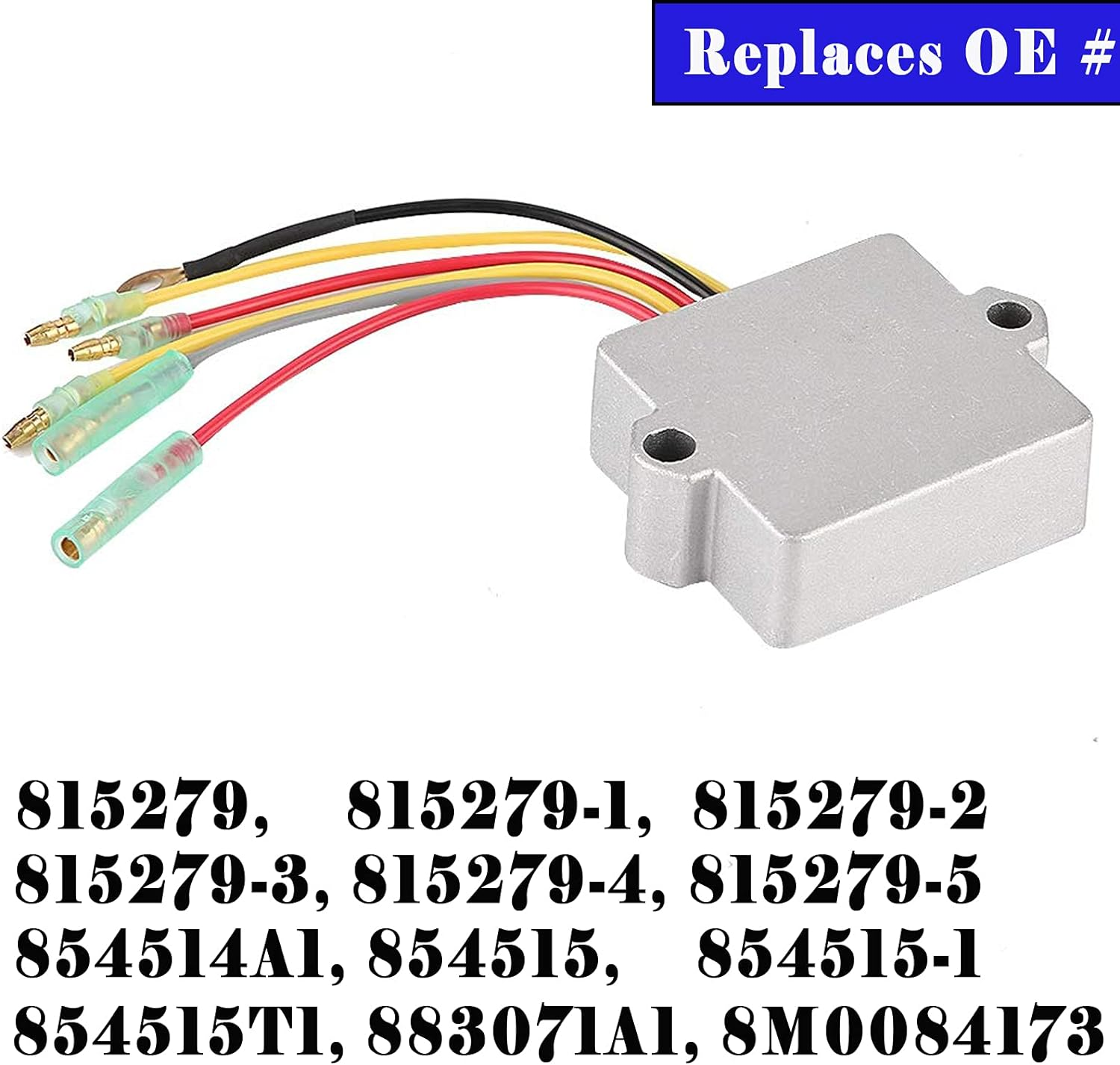 815279T Regulator Rectifier 883072T 6 Wire Compatible with Mercury Voltage Regulator 40HP 50HP 55HP 60HP 75HP 90HP 100HP 115HP 125HP 135HP 150HP 175HP 200HP 250HP 275HP 854515 815279-3 image number 1