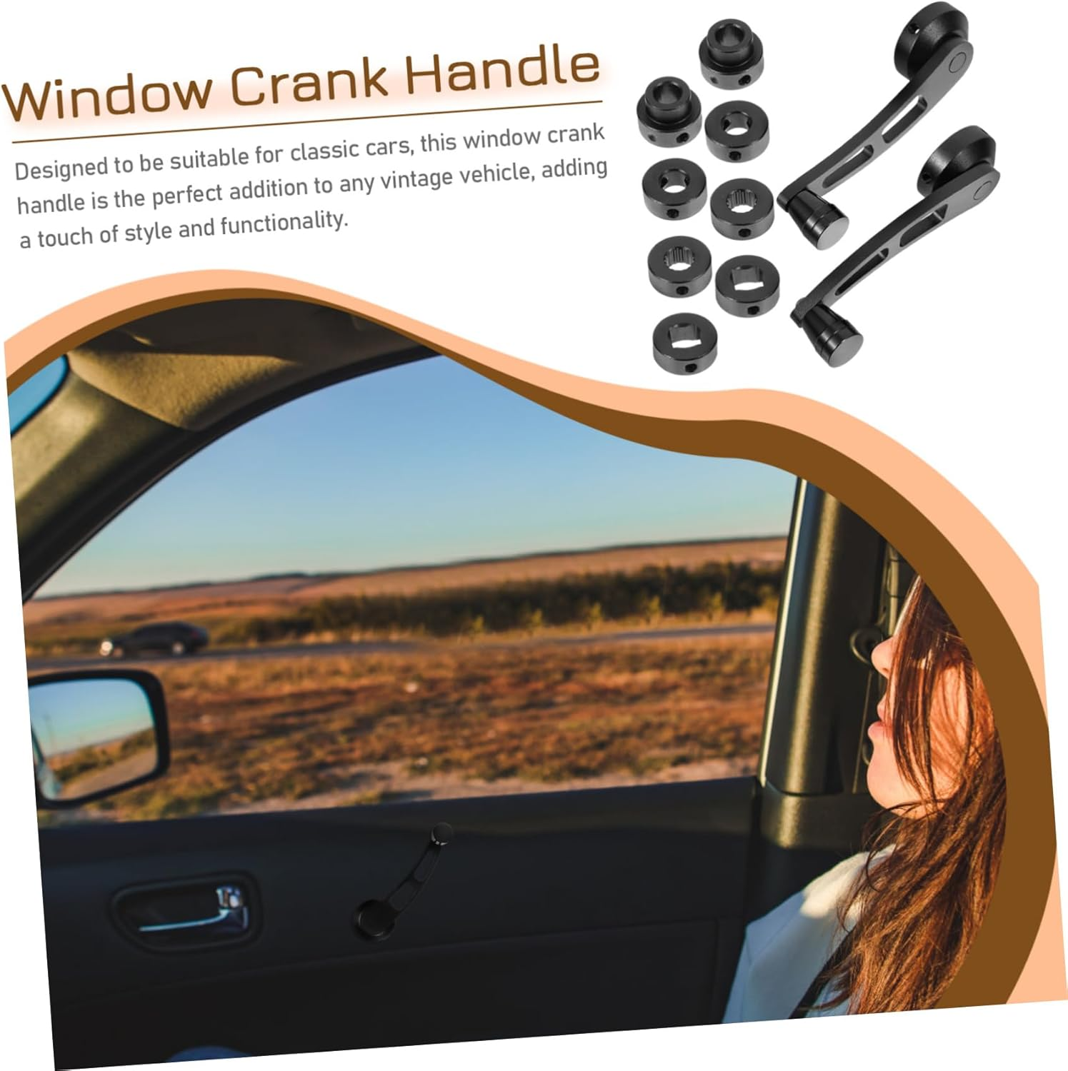 Didiseaon 1Set Car Window Crank Handle Winder for Effortless Window Opening Closing Easy to Install and Operate Crank Handle Replacement image number 5