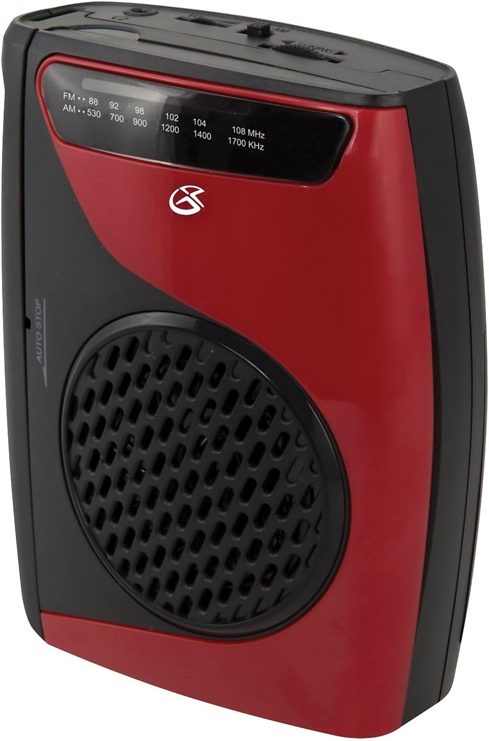 GPX CAS337 Portable Cassette Player with AM/FM Radio/Voice Record (Red/Black) image number 6