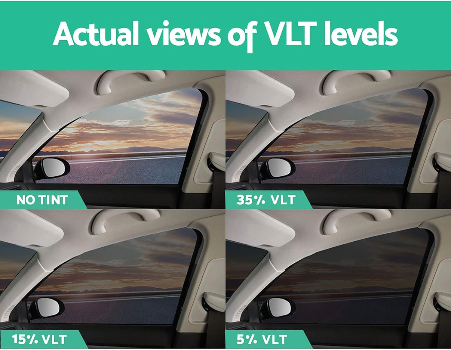 Giantz Window Film, 5% VLT 100Cm X 30M Blackout Windows Tint Privacy Films Roll Screen Insulation Sun Shade Cover Sticker Home Room Office Car Tinting Tools, with Plastic Protector image number 6