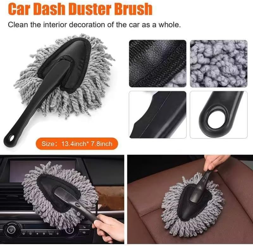 ZANZER 10Pcs Pro Car Wash Kit: Wheel Brush Set, Auto Cleaning Tools, Extendable Rim Cleaner with Storage, Detailing Brushes & Microfiber Towel for Interior/Exterior Wheels/Dashboard/Air Vents image number 5