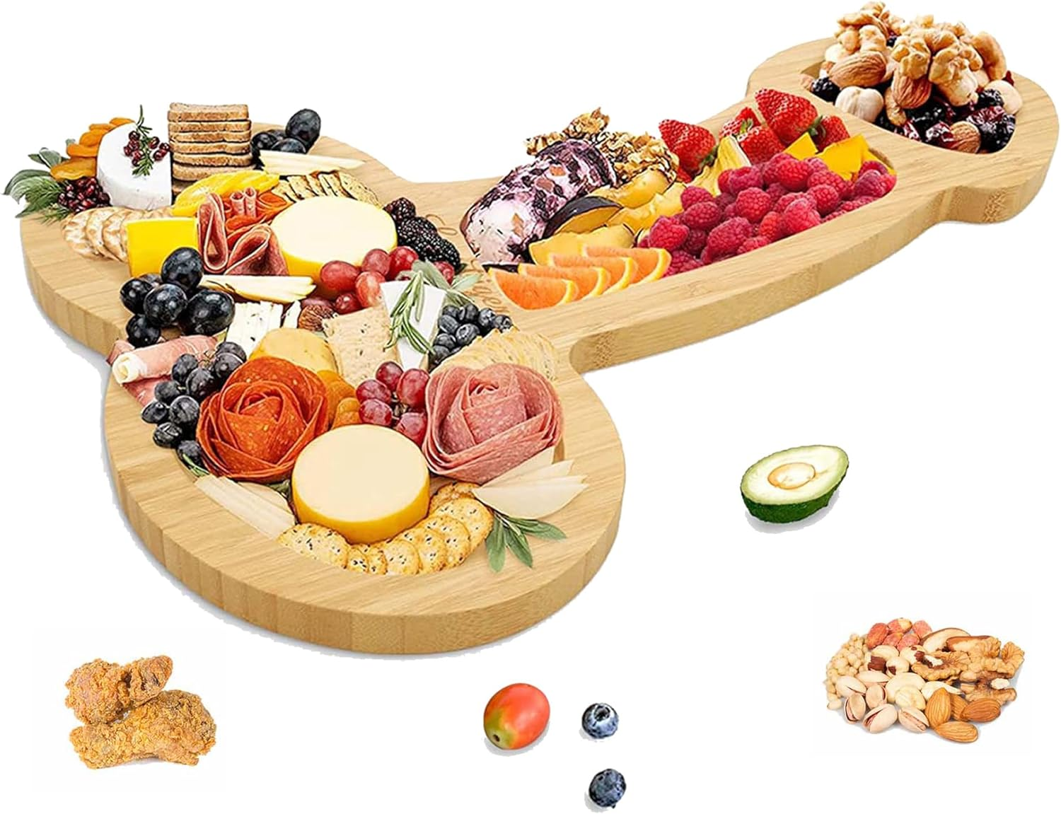 Funny Aperitif Board, Solid Wood Charcuterie and Cheese Board - Novelty Kitchen Cutlery Wine Fruit Meat Large Board - Kitchen Gifts (Large Length 16")
