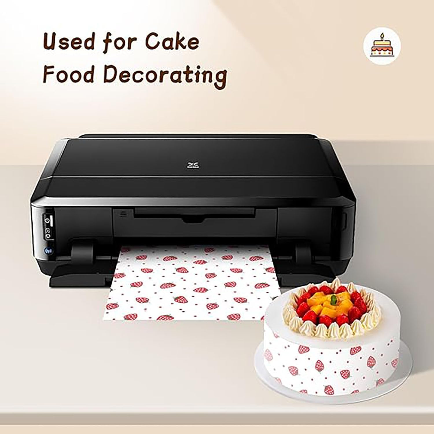 Glutinous Rice Paper: 25 Sheets in Resealable Packaging 8.2" X 11.4", A4 Size Edible White Glutinous Rice Paper for Cake Toppers, Cookies & Decoration, Glutinous Rice Paper for Printers image number 2