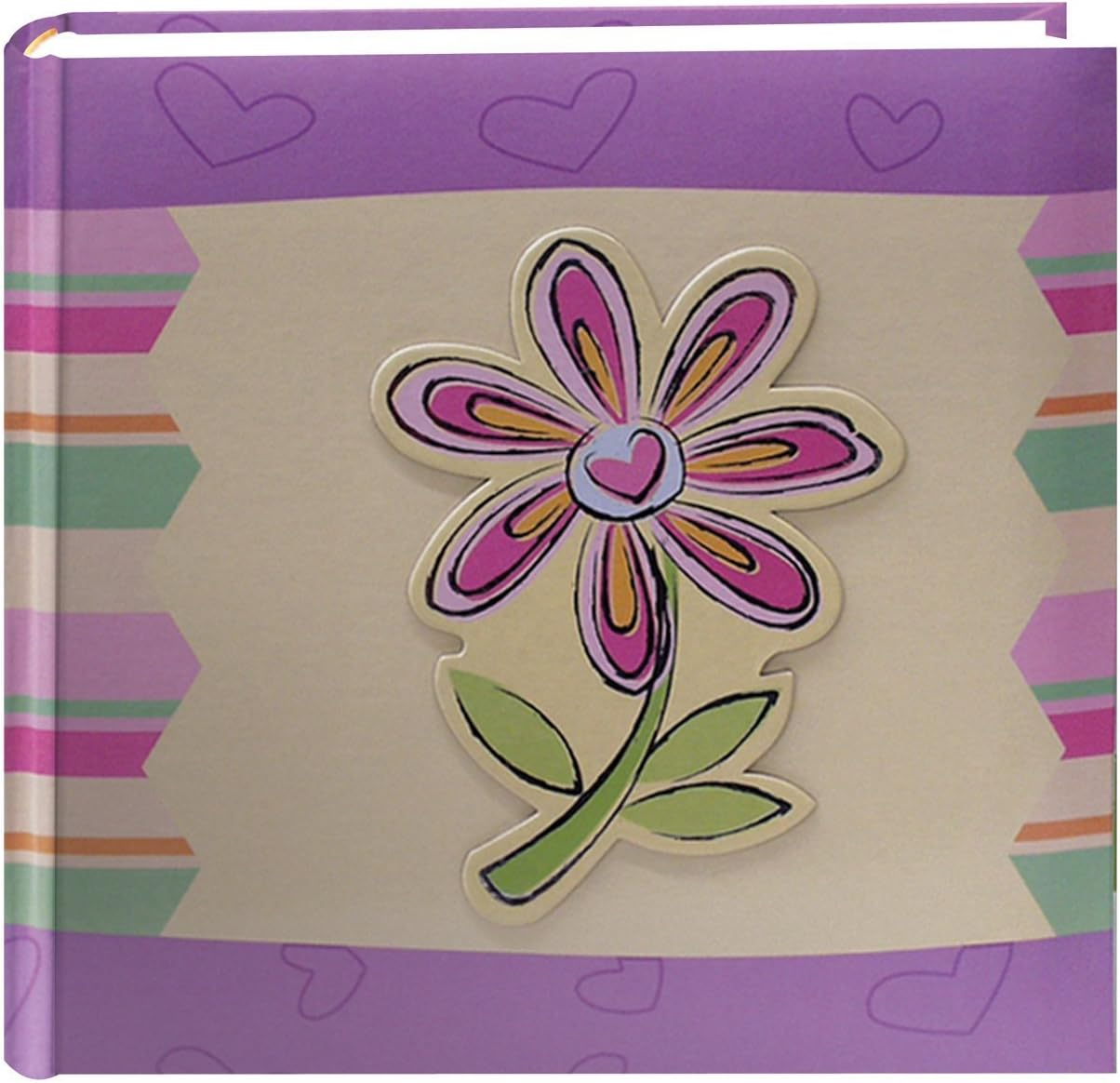 3-D Applique Striped Photo Album, Daisy