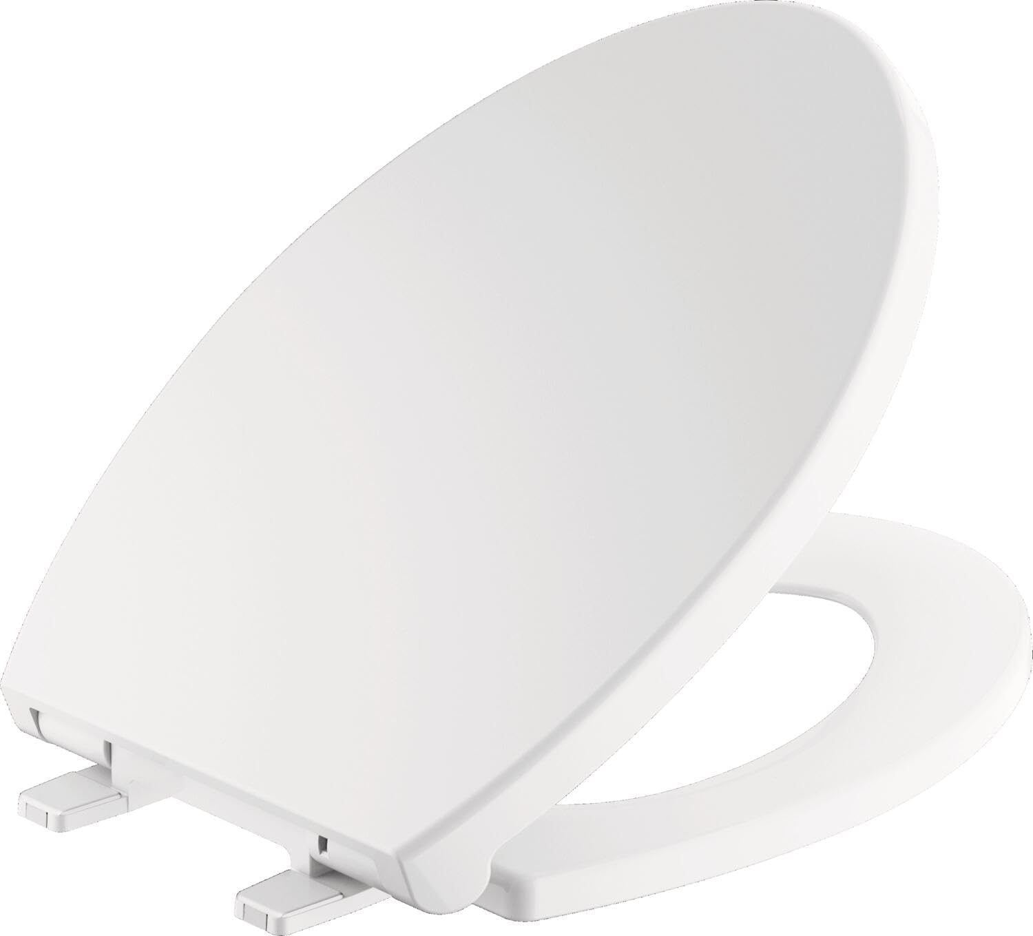 Delta Faucet Morgan Elongated Slow-Close White Toilet Seat with Non-Slip Seat Bumpers, White 811903-WH image number 4
