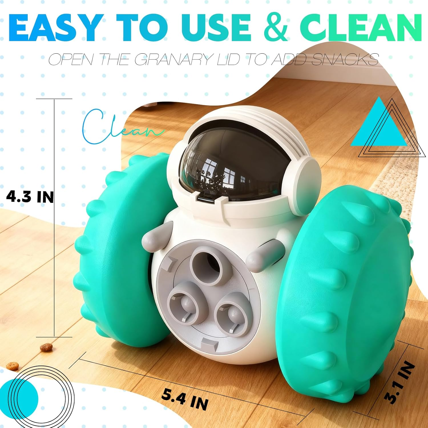 JORAGO Interactive Dog Puzzle Toys - Pet Treat Dispenser for Boredom, Dog Enrichment Toys for Small Medium Large Dogs, Puppy Chase Toys Slow Feeder Training Dispensing Toy Indoor to Keep Them Busy image number 3