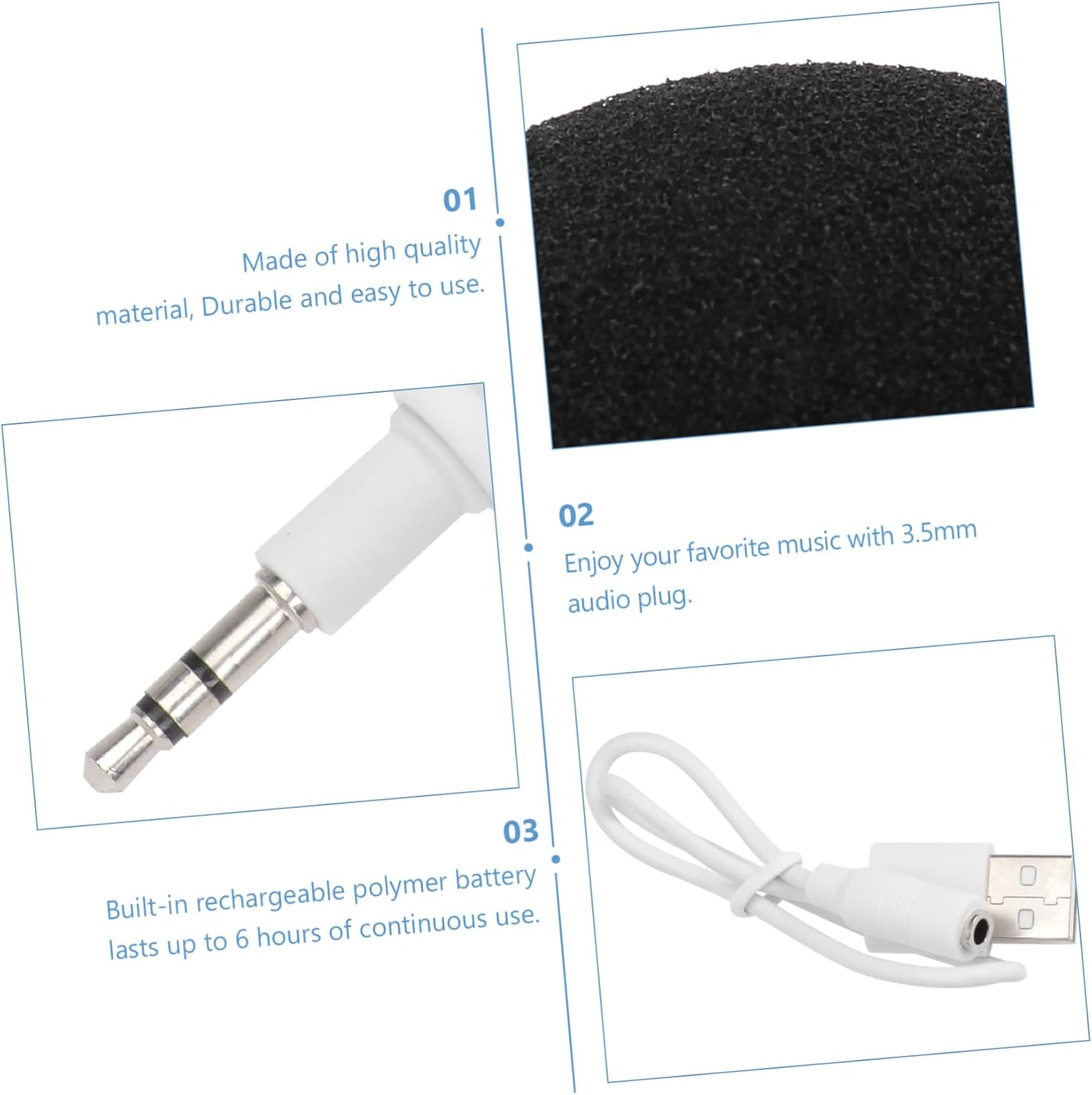 Uonlytech Sponge Balloon Ball Style Portable Audio Dock Peaker Mini Speaker for Smartphone Home Office Use image number 5