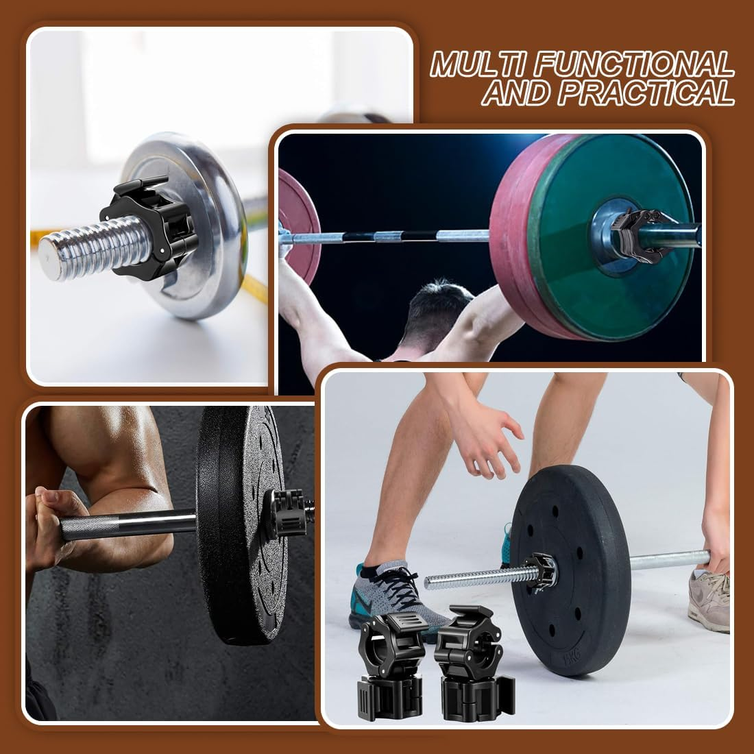 CATOR Pack of 4 Barbell Clasps, 30 Mm Dumbbell Bars Fastener Dumbbell Quick Release Barbell Clamp Barbell Clamps, for Workout, Weightlifting, Training, Fitness Accessories image number 4