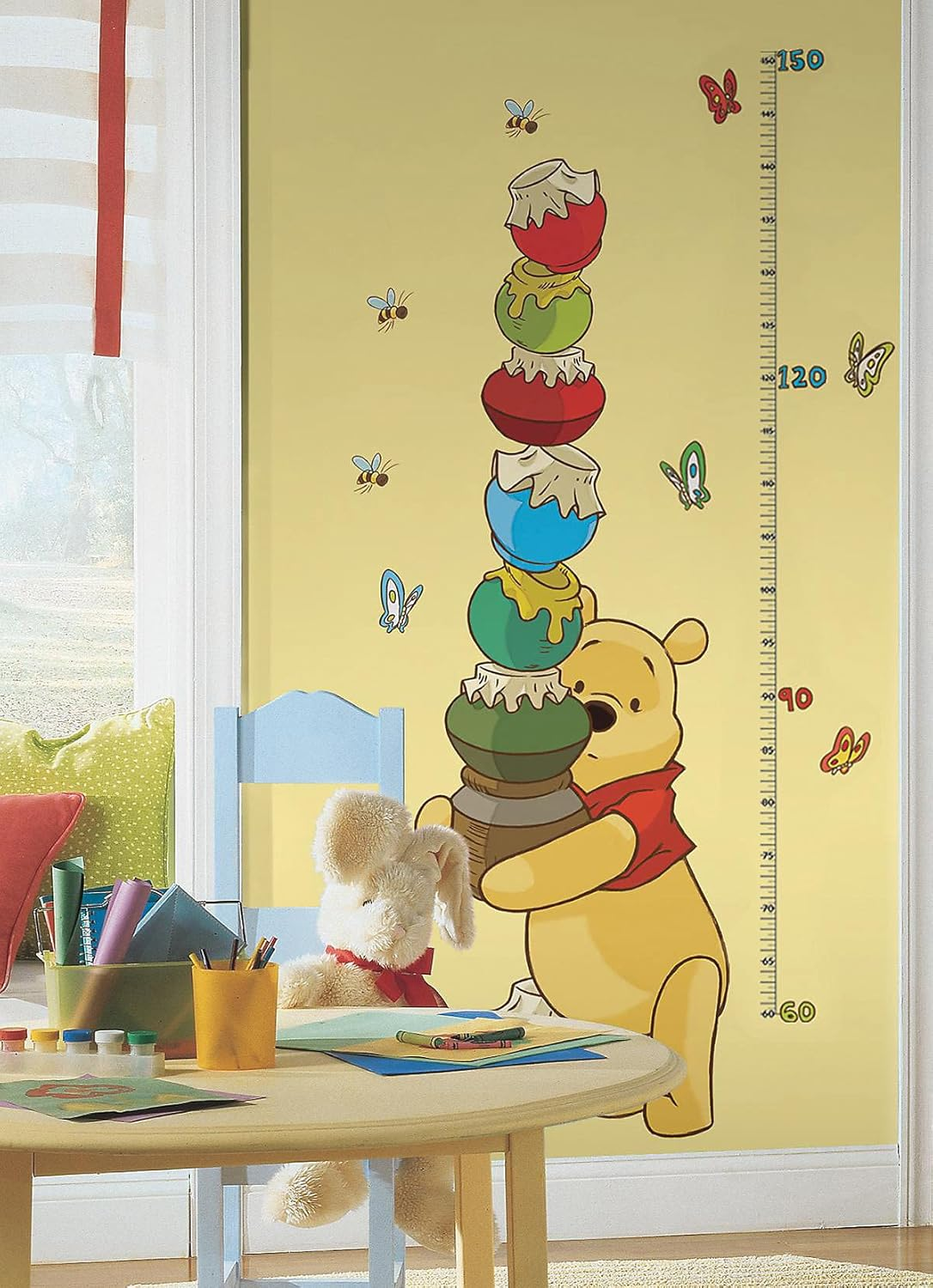 Roommates Growth Chart RMK1501GC: Winnie Pooh Peel & Stick Inches