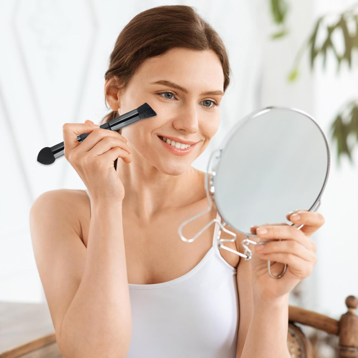 Hair Root Concealer Brush with Double Headed, Touch up Hair Color for Roots, Sponge Brush for the Hairline, Root Powder Brush for Men and Women Cover Hairs image number 1