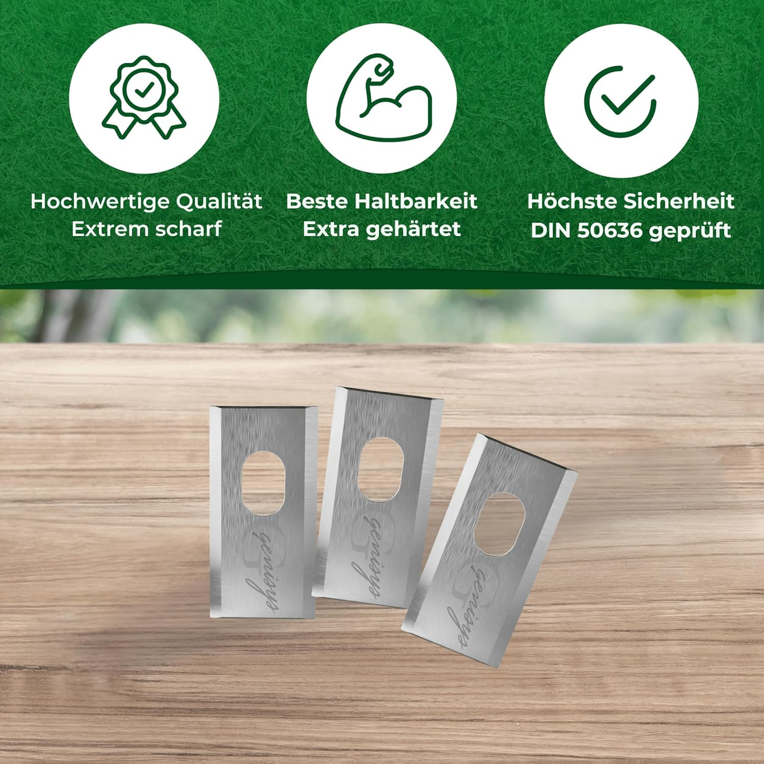 G Greengrass Tools Replacement Blade Compatible with Dreame A1 A2 Mova Robotic Lawnmower Blades - Longlife Stainless Steel [Shatterproof DIN EN 50636 Tested], Pieces: 12 + 12 Nuts image number 3