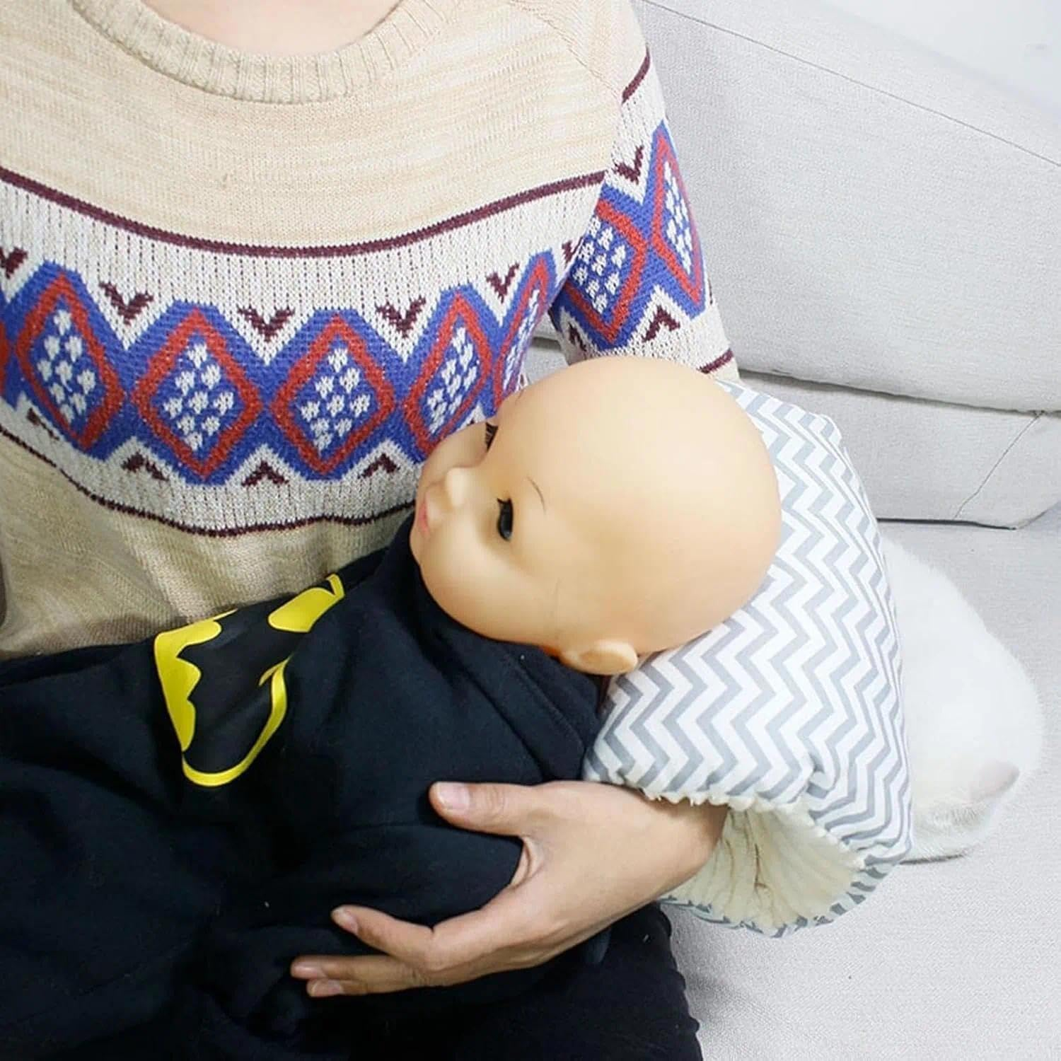 Baby Arm Pillow - Soft & Ergonomic Cotton Pillow for Breastfeeding, Compact and Portable, Perfect for Travel, Compatible with Newborns - Leralsta image number 5