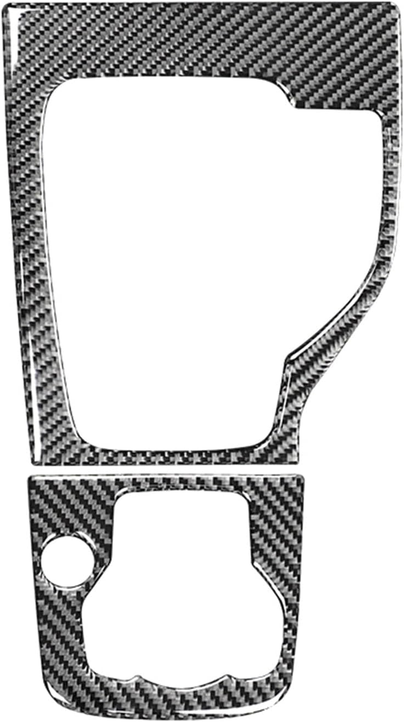 XIRONT Carbon Fiber Car Gear Head Shift Knob Panel Cover Trim Sticker, for Mazda, for 3 Axela 2014 2015 2016 2017 Accessories (RHD) Gear Shift Trim image number 4