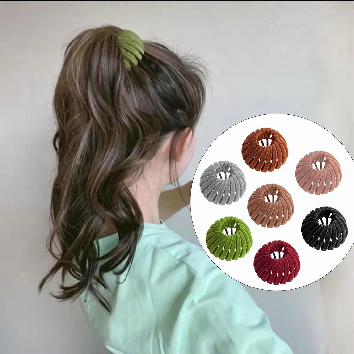 Niaciswe Vintage Bird Nest Hair Clips, Pack of 7, Bird Nest Hair Clips, Hair Clips with Bird Nest, Shaped Hair Accessories, Ponytail Holder, Haircut, Bird Nest for Everyday, Wedding, Party image number 5