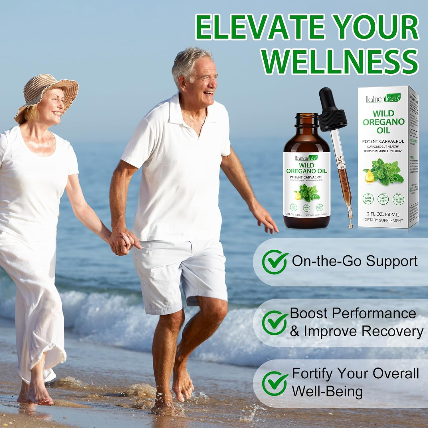 Organic Oil of Oregano Liquid Drops 60Ml | Wild Mediterranean Oregano | Natural Carvacrol Content | Alcohol-Free, Vegan & Non-Gmo | Easy-To-Use Herbal Extract image number 3