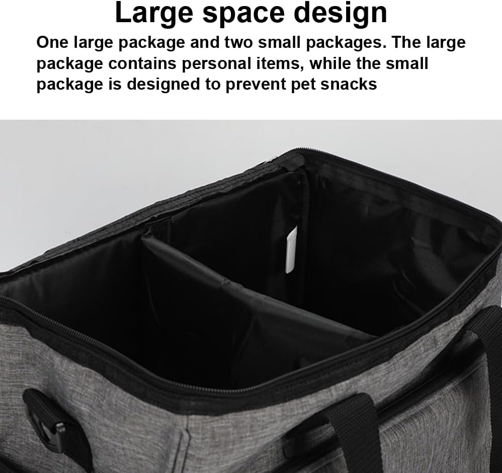 5 PCS Dog Travel Carrier, Dog Travel Bag, Weekend Pet Travel Set for Dog and Cat, Large Pet Journey Kit for Supplies Includes 1 Journey Organizer 2 Food Container Bag and 2 Collapsible Bowl image number 3