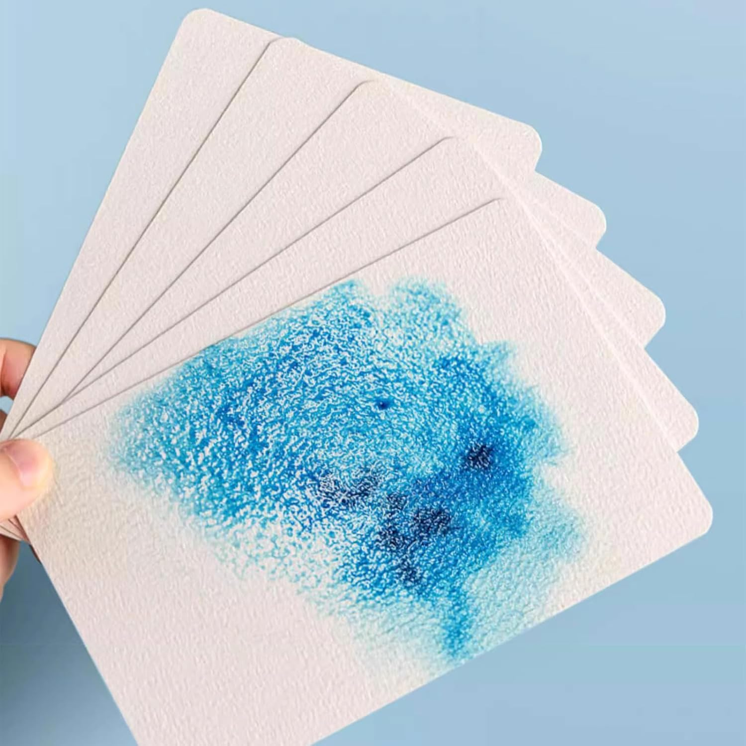 Xolixorium Watercolor Paper - 40 Sheets 100% Cotton 140LB/300GSM Cold Press Paper | Thick Off-White Art Paper for Kids Painting, Professional Artworks & Drawing Supplies (13.5 X 19.5 Cm) image number 4