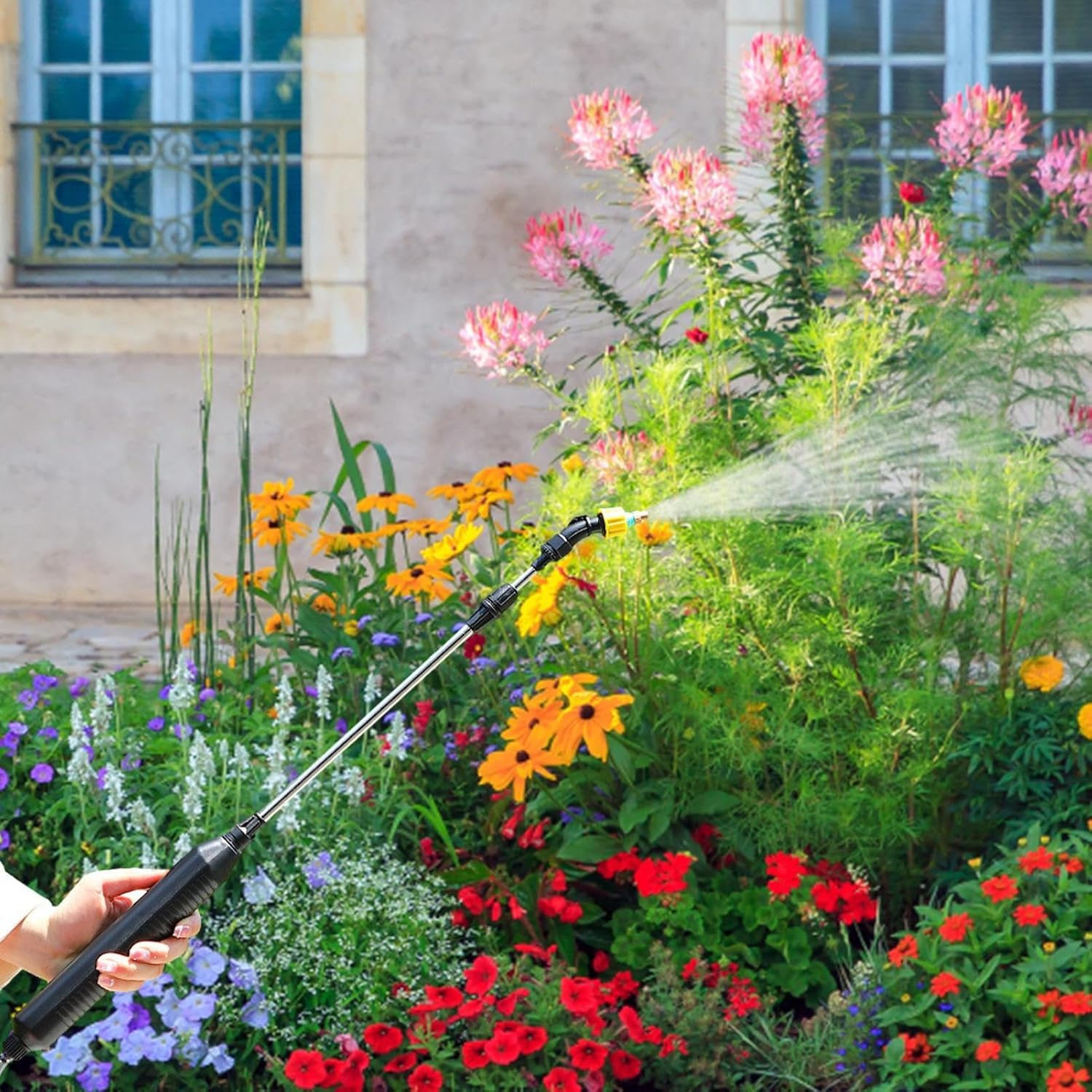 Electric Sprayer - USB Charging Garden Spray Snoot, Copper Nozzle Water Jets Tool | High Pressure Battery Powered Hose for Outdoor Plant Care, Lawn Watering, Rechargeable Compact Gardening Equipment image number 4