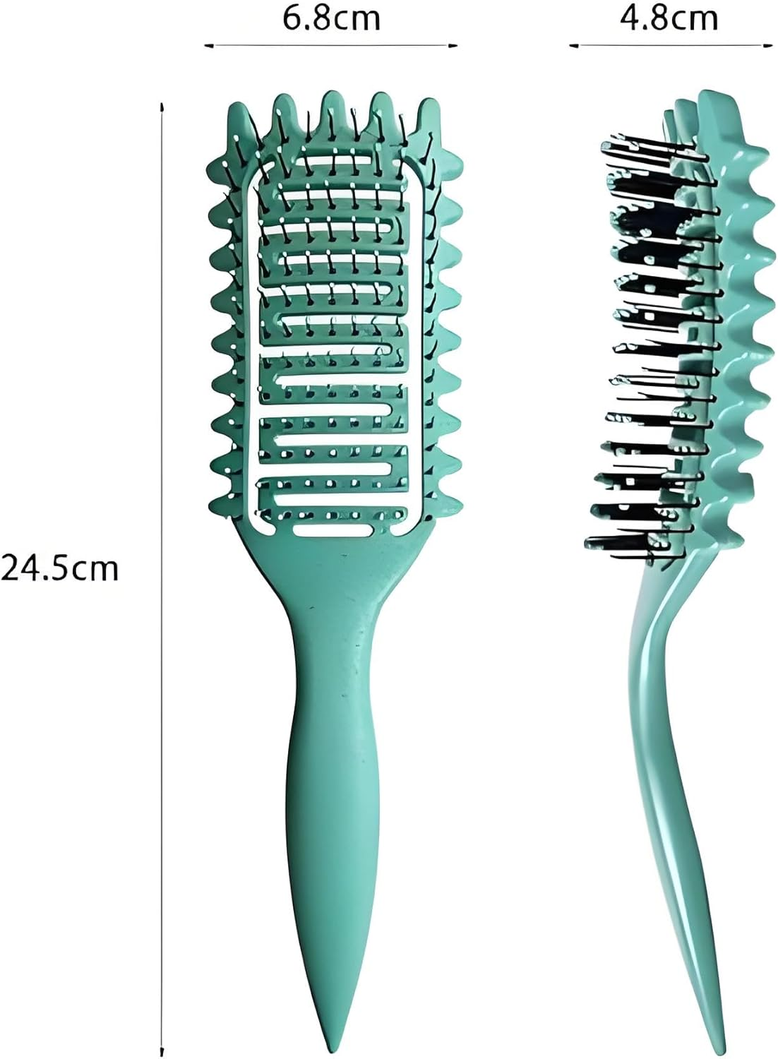 Curl Defining Brush for Curly Hair, Vented Hair Brush, Define Styling Brush for Curly Hair, Shaping and Defining Curls for Women,Reduces Pulling and Separation (Green) image number 1