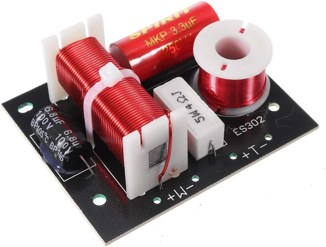 Dlb0109 3Pcs Hifi Crossover for DIY Speakers Audio Frequency Divider for 3-8 Inch Speakers for 4-8Ohm Loudspeaker Amplifier 3200Hz High-Performance