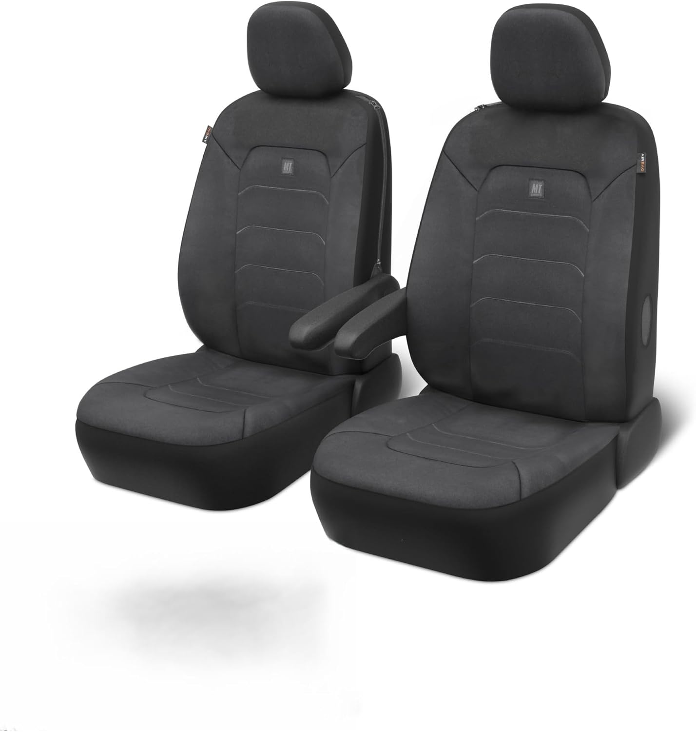 Neoprene Advantage Waterproof Seat Covers - Truck, Van & SUV Seat Covers for Cars &ndash; Front Seat Cover Set with Airbag Compatibility, Universal Fit for Car Seats, Black (Armrest Covers Not Included)