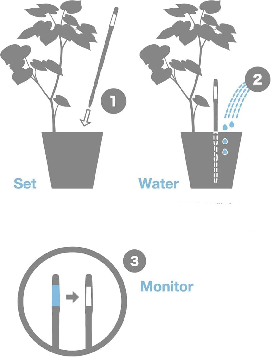 Sustee Aqua Meter, Moisture Sensor Refill Insert, Medium Style, 4 Insert Replacement Sticks image number 4
