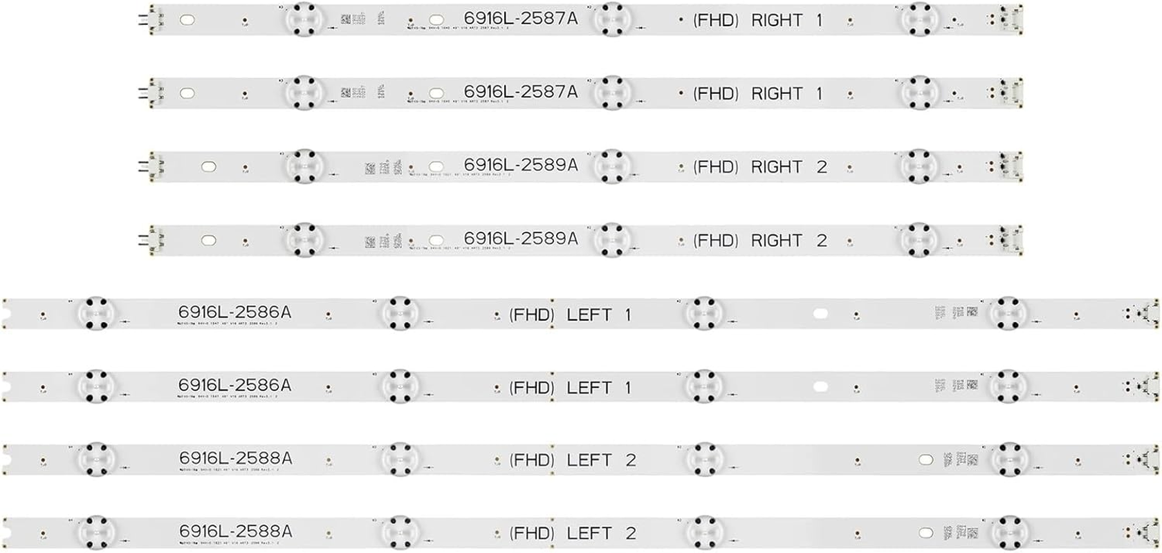 ALMVIS LED Backlight Strip 49LH5700 49LH6000 49LH6000-DB 49LH6000-SB 49LH6000-UB 49LH6600 49LH6610 49LH6680 49LH6600-NB 49" V16 ART3 LED TV Light(2 Set) image number 4