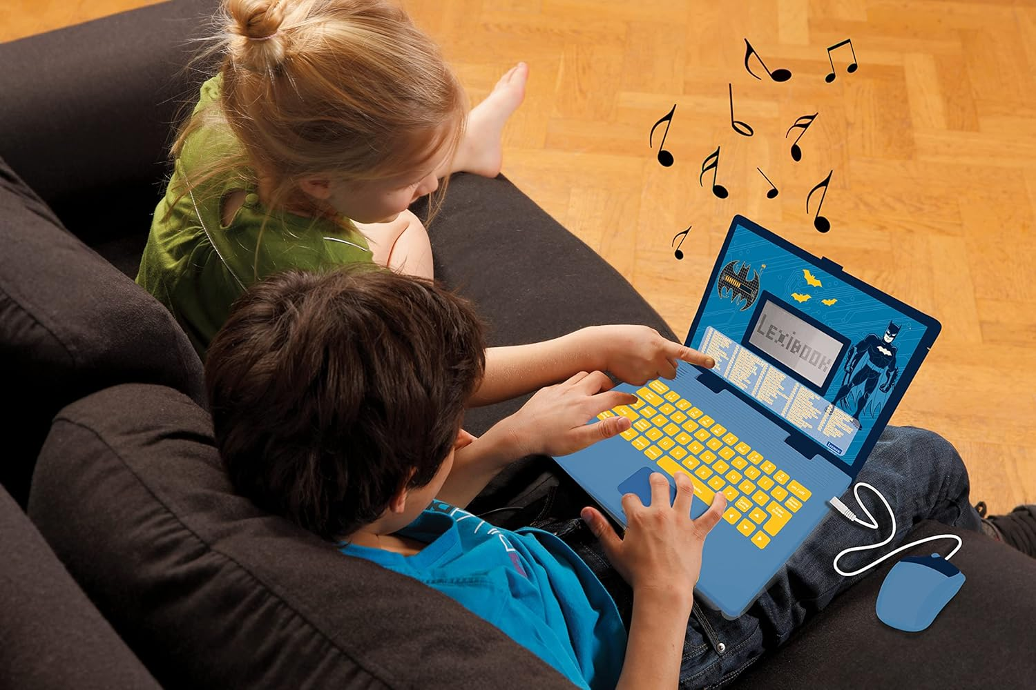 Lexibook, Batman, Bilingual Spanish/English Educational Computer, Toy for Children with 124 Activities, Writing, Maths, Logic, Music Activities and Games, Blue, Jc598Bati2 image number 5